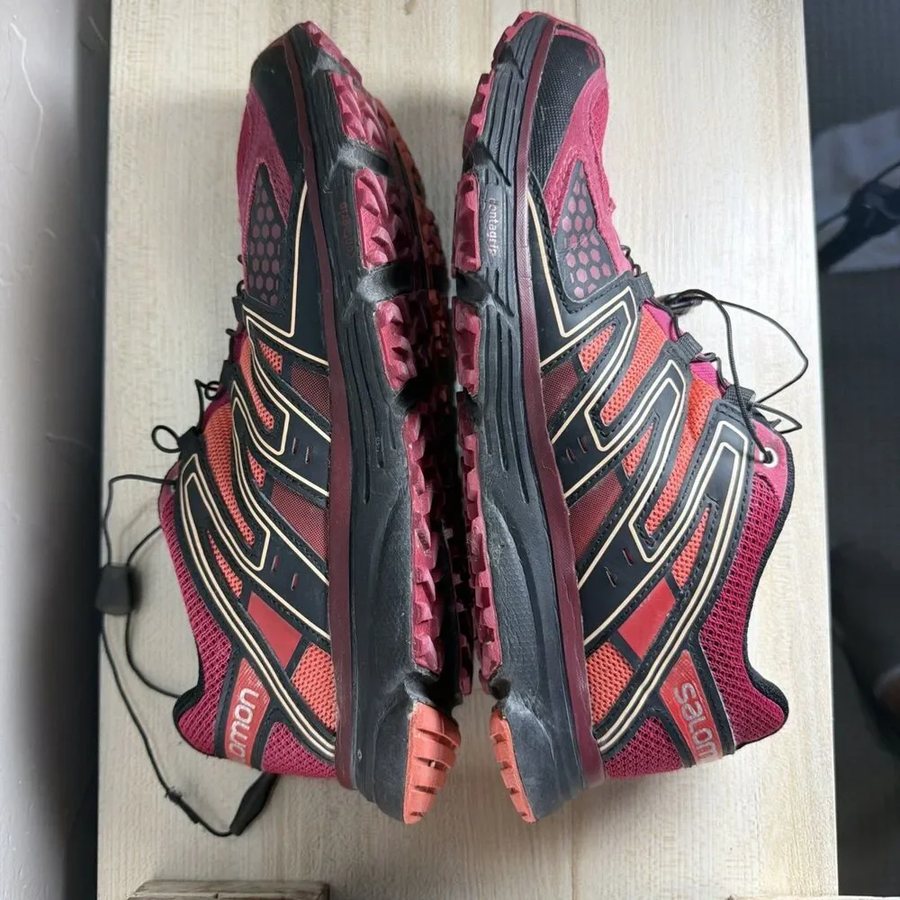 Salomon X Mission 3 Womens Trail Hiking Running Shoes, Size9 Pink/Black